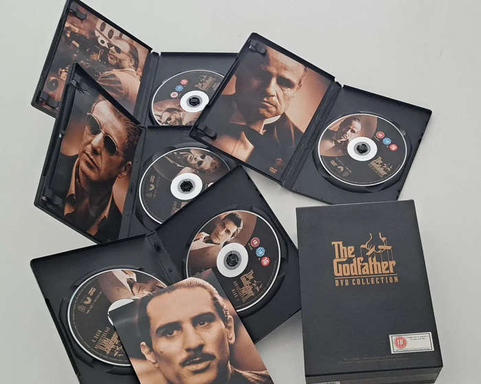 The Godfather DVD Collection Box Set Mafia gangs Italy crime thriller suspense 5 DVD discs collector