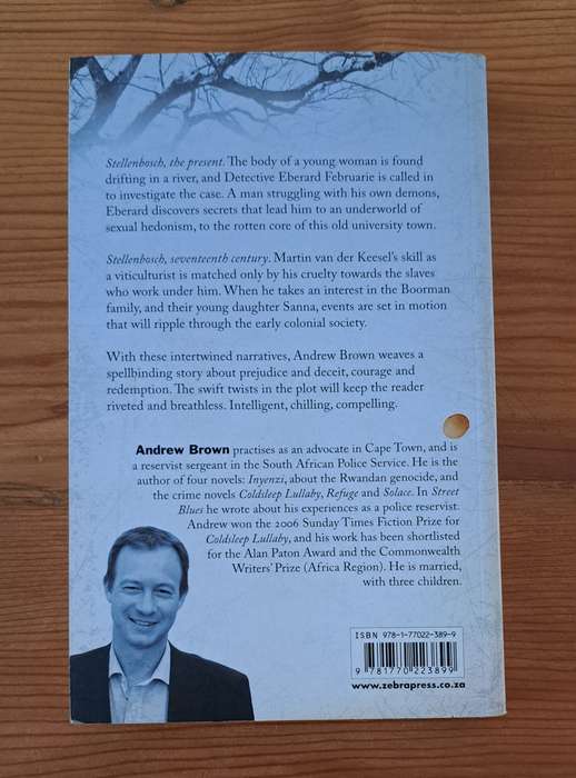 Coldsleep Lullaby By Andrew Brown South Africa fiction crime thriller Stellenbosch murder mystery