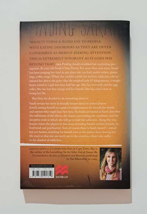 Finding Sarah A True Story Of Living With Bulimia Joanne Jowell health wellbeing self help biography