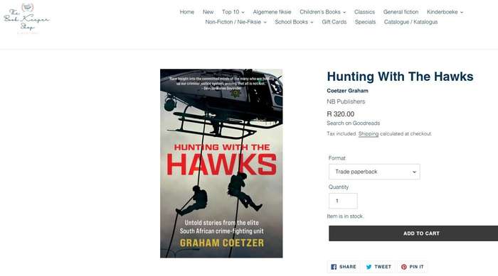 Hunting With The Hawks By Graham Coetzer Untold stories from the elite South African crime-fighting