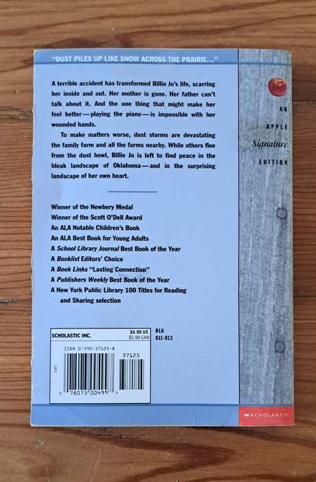 Out of the Dust by Karen Hesse poetry historical fiction childrens kids classic chic lit