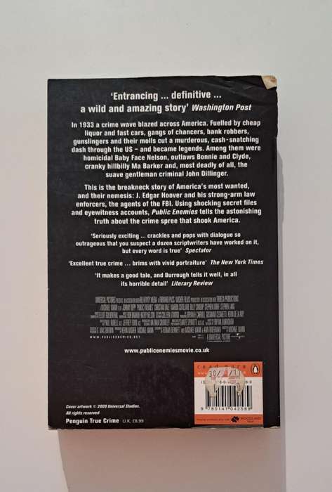 Public Enemies By Bryan Burrough true crime FBI biography history film movie mystery law entertainme