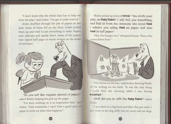 Two Dogs In A Trench Coat Enter Stage left By Julie Falatko graphic novel kids children humor fantas