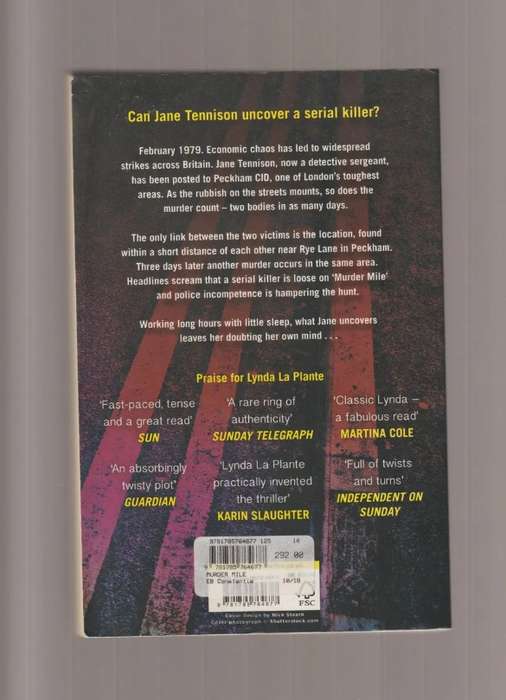 Murder Mile By Lynda La Plante paperback book crime mystery thriller detective police murder