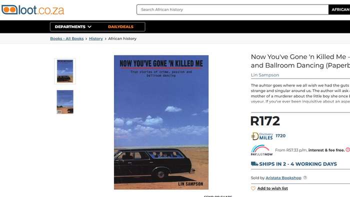 Now You've Gone N Killed Me Lin Sampson South Africa true stories of crime passion ballroom dancing