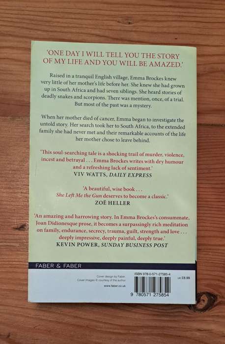 She Left Me the Gun Emma Brockes memoir biography True crime South Africa family mystery book club