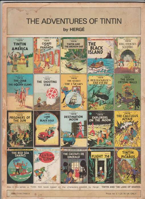 The Adventures Of Tintin  The Castafior Emerald graphic novel cartoon comic book classic vintage