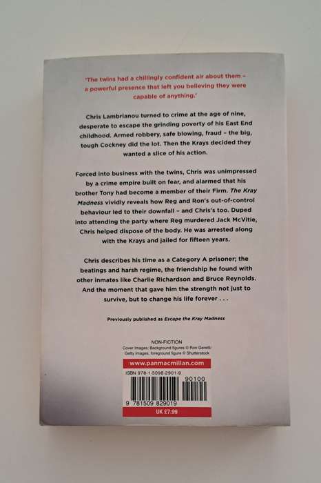 The Kray Madness Chris Lambrianou true crime gangs mafia gangster London England