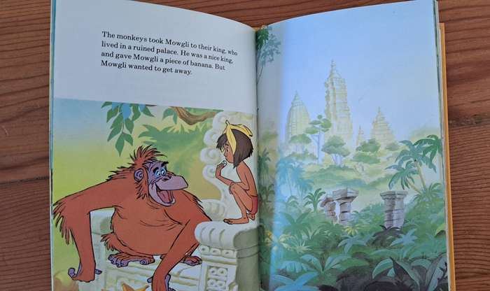 Walt Disney's Jungle book 1987 kids children's classic bedtime story picture book