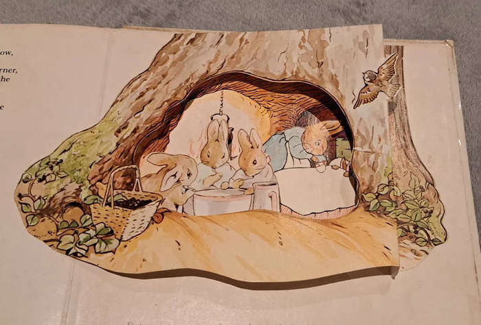 The Peter Rabbit Pop-Up By Beatrix Potter 1983 picture books kids children youngsters toddlers class