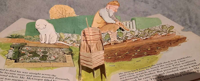The Peter Rabbit Pop-Up By Beatrix Potter 1983 picture books kids children youngsters toddlers class