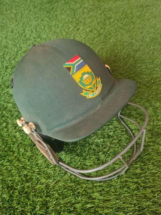 South African Cricket Match Used Helmet