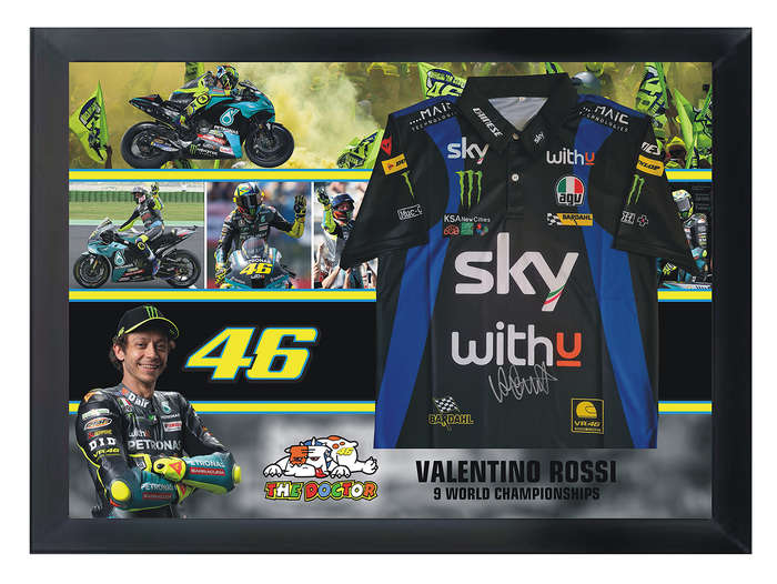 Valentino Rossi Signed Yamaha Racing Shirt (Unframed)