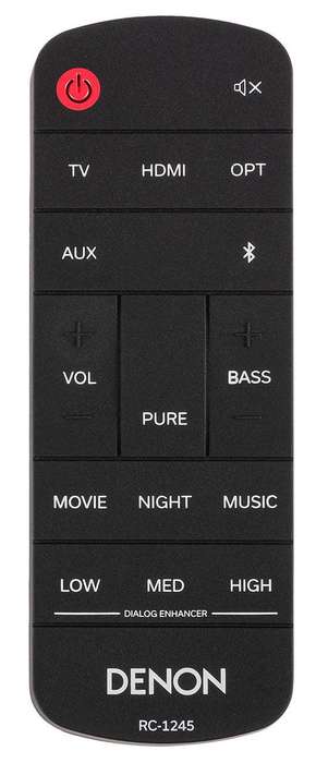 DENON RC-1245 REMOTE FOR DHT-S517 SOUND BAR | COIN CELL POWERED