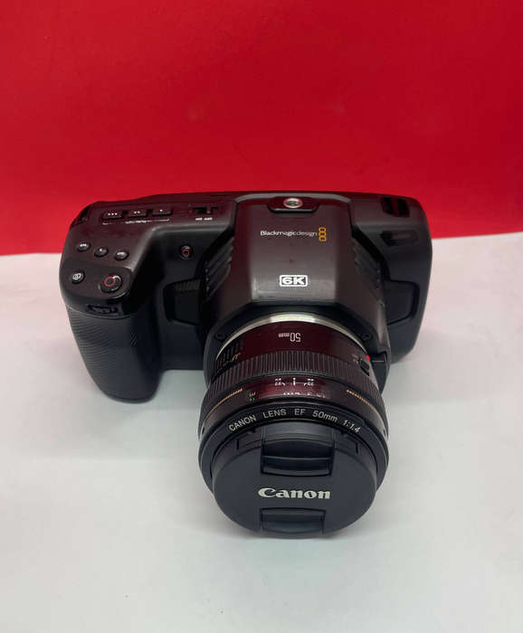 Black magic pocket 6K + canon EF 50mm f1.4 lens