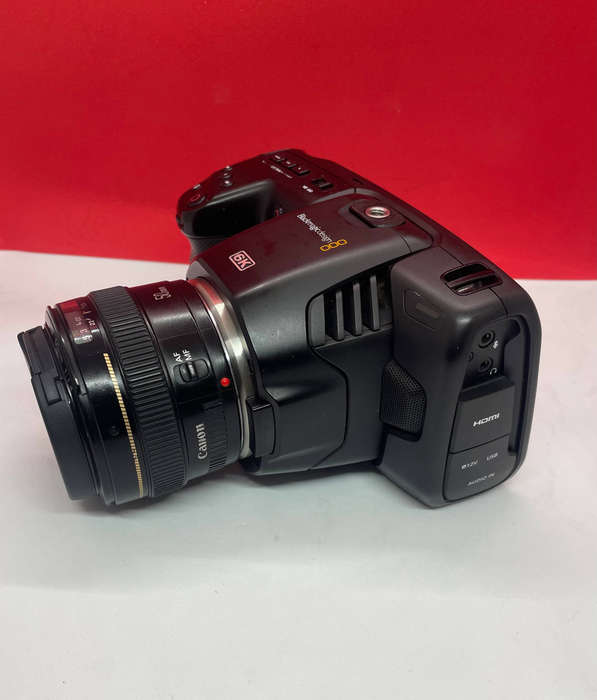 Black magic pocket 6K + canon EF 50mm f1.4 lens