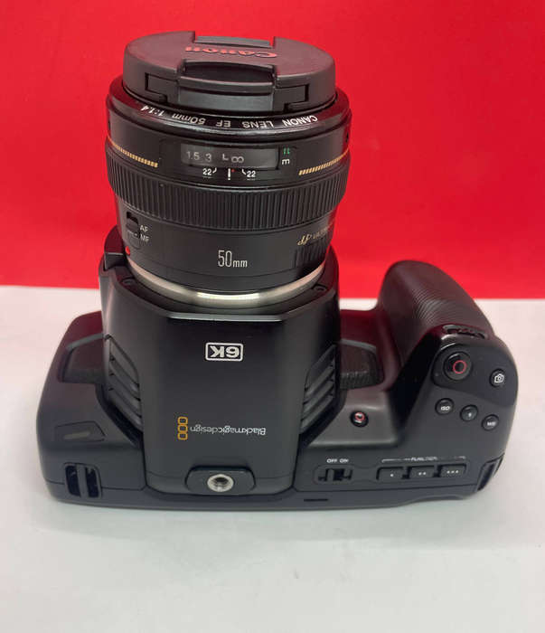 Black magic pocket 6K + canon EF 50mm f1.4 lens