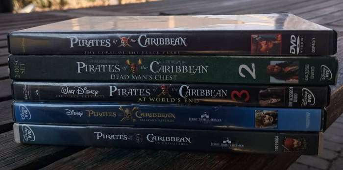 5 x Pirates Of The Caribbean Dvd Collection