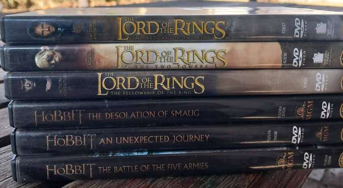 6 x Lord of The Rings & The Hobbit Dvd Collection