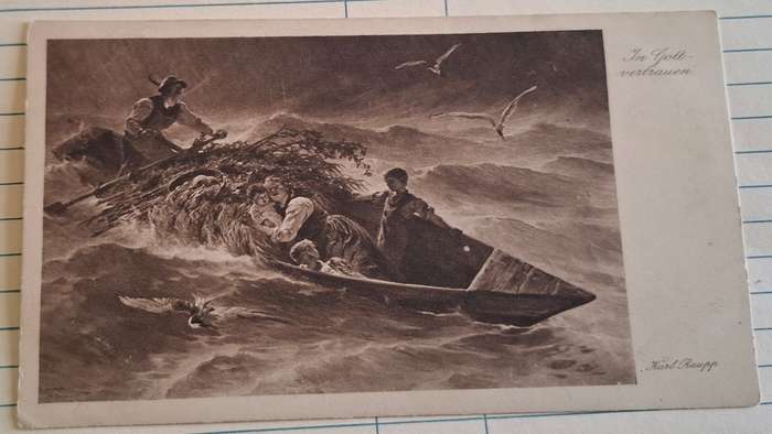 Antique Postcard - 1900-1917 - Karl Raupp -In Godt vetrauen  "In God we Trust"
