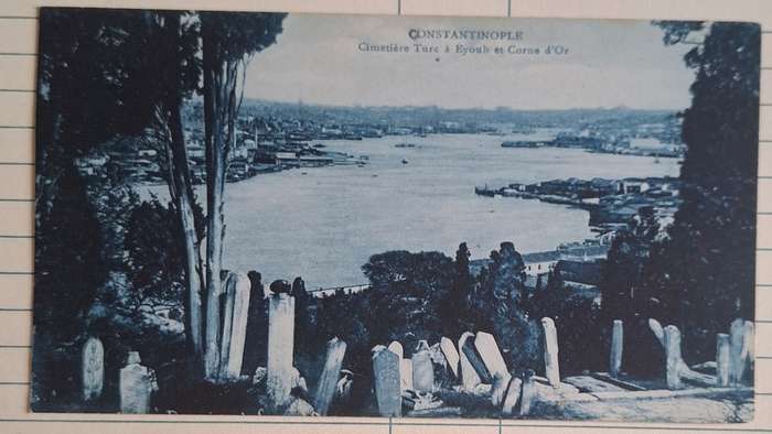 Antique Postcard - Constantinople Cimetière Turc a Eyoub et Corse d'Or - No 10 -  Publisher M azikr