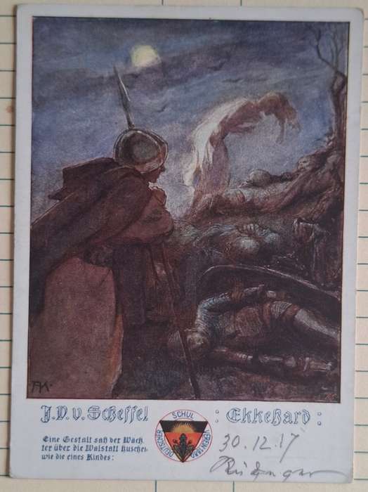 Antique Postcard - 1927 - JDV Scheffel : Ekkehard -  German Schools Association 1880