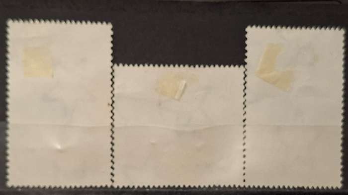 1955 - Hungary - 40f + 50f + 60f - Airmail - Winter Sports
