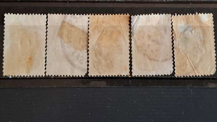 1922-1925 - Belgium - 5C + 25C + 30C + 40C + 60c - King Albert
