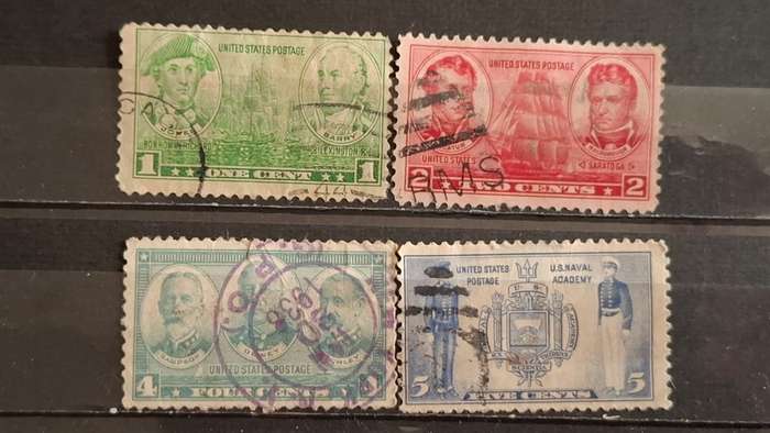 1936-1937 - USA - 1c + 2c + 4c + 5c - Navy Issue