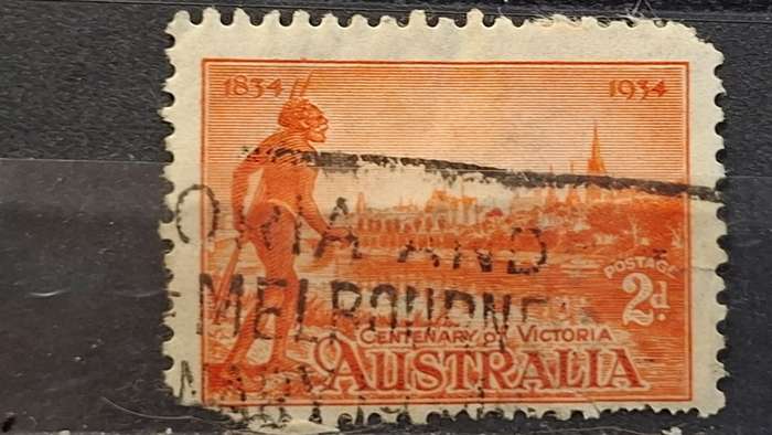 1934 - Australia - 2P - The 100th Anniversary of the Colonization of Victoria