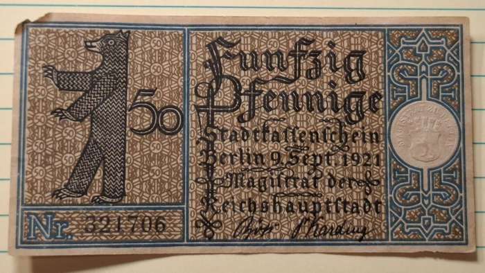 1921 - Germany - 50 Pfennigs - Bezirk 12 Steglitz - Weimar Republic - 321706