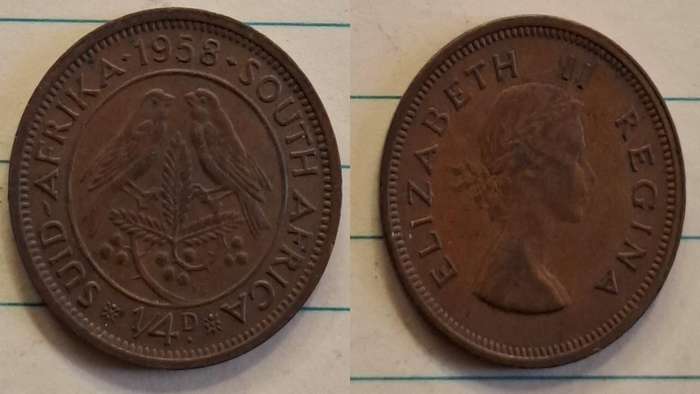 1953 - South Africa - ½ Penny - Elizabeth II - Demonetised Mar 1961 - Bronze
