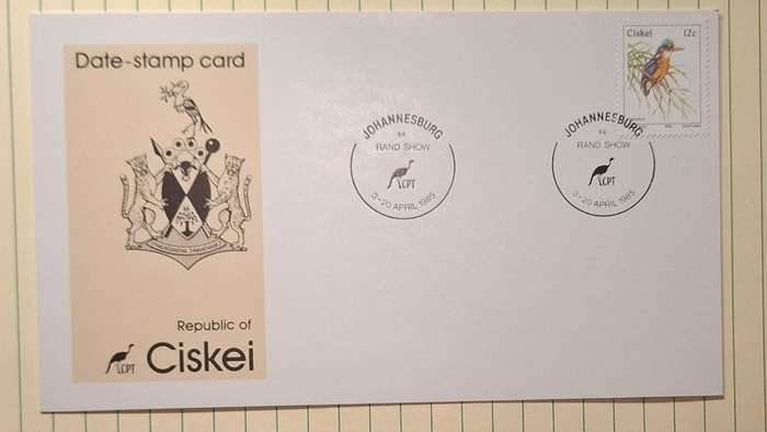 1985 - Ciskei - Date-Stamp card - Republic of Ciskei -  Postmark Johannesburg Rand Show