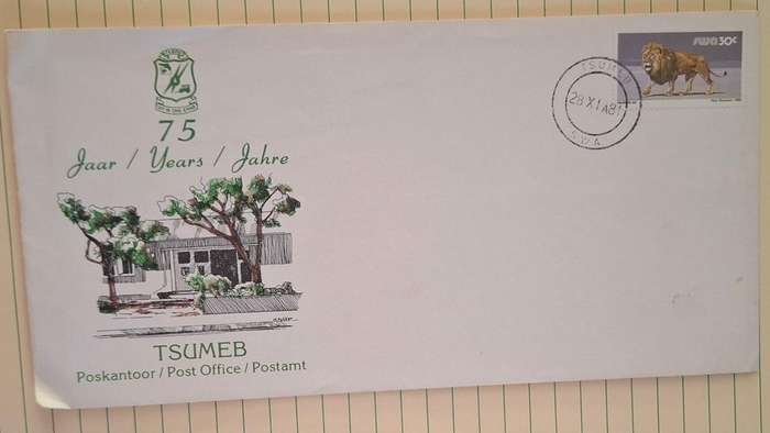 1981 - SWA - First Day Cover without Insert - 75 Year Tsumeb Post Office - Postmark Tsumeb