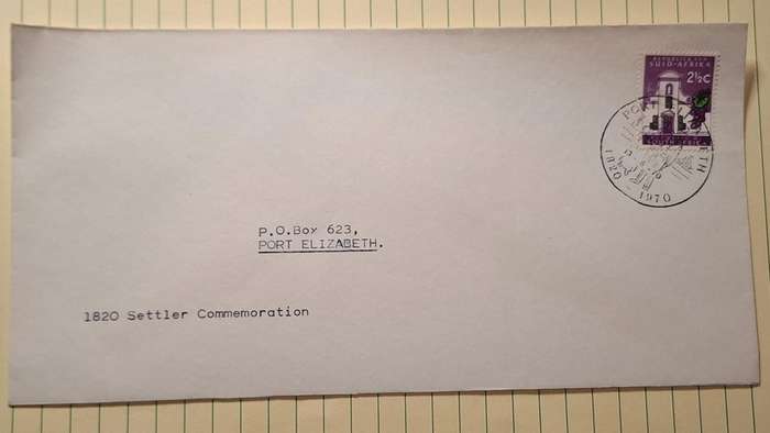 1970 - RSA - Cover - Postmark Port Elizabeth 1820 - 1970  Settler Commemoration