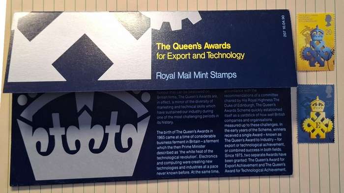 1990 - UK - Used : 20 + 37 - The Queen's Awards Royal Mail Brochure with Stamps