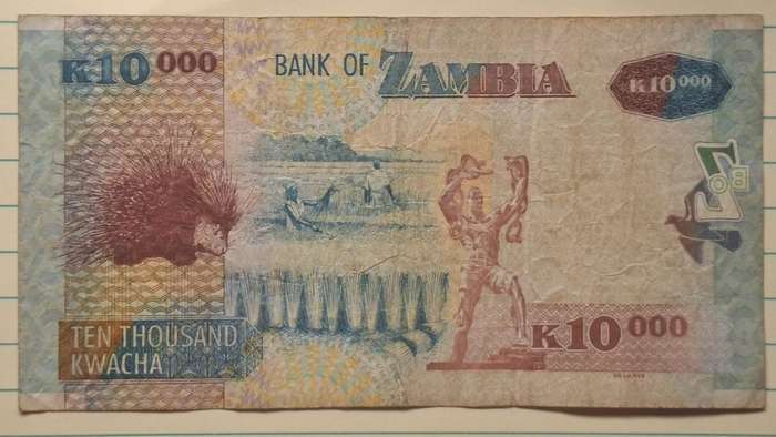 2007 - Zambia - 10 Kwacha - Signature: Dr. Caleb Mailoni Fundanga - Demonetised Jul 2013 - GE03 0797