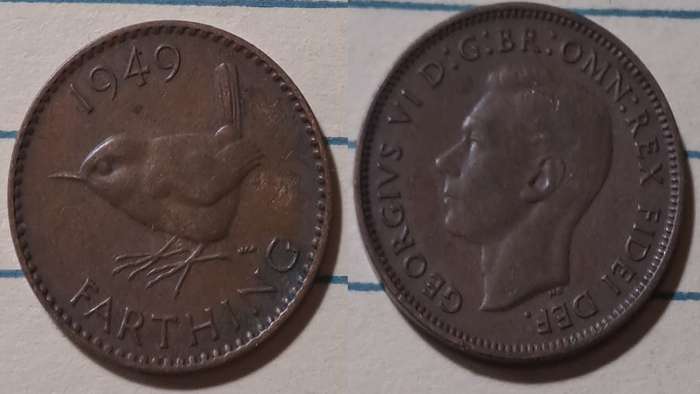 1949 - UK - 1 Farthing - George VI -   Demonetised - Dec 1960 - Bronze