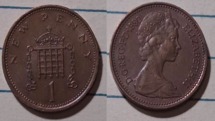 1990 - UK - 1 New Penny - Elizabeth II -   Demonetised - No - Bronze