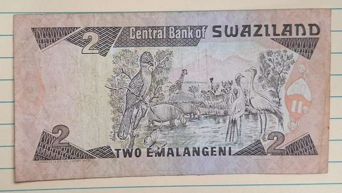 1987 - Swaziland - 2 Emalangeni - Signature: Barnabas Sibusiso Dlamini - Demonetised Yes - L 405501