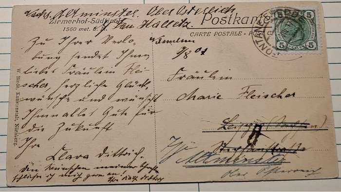 Antique Postcard - 1907 - W  Biede "Art Institute",  Nurnburg - Artist active 1870/1880's