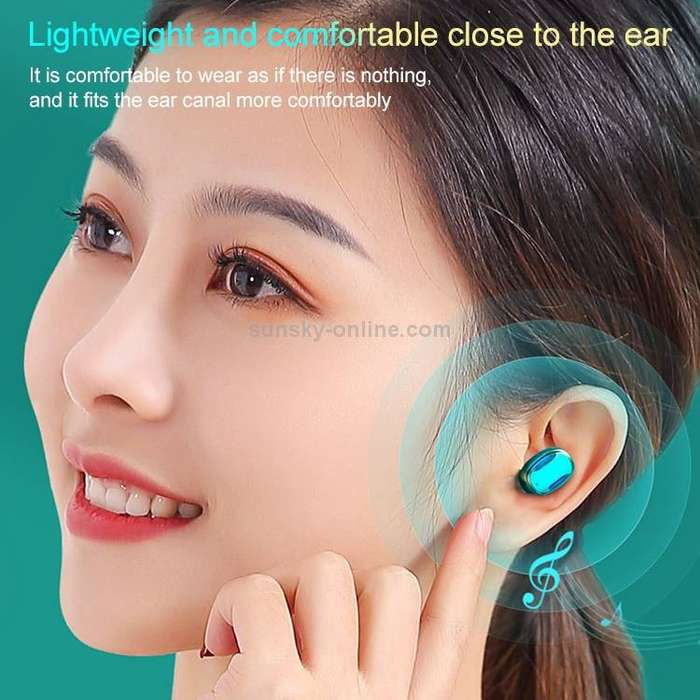 A22 English Version Pull-out Digital Display Bluetooth Earphone with Magnetic Charging Box, Support