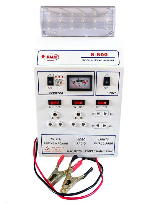 Sun 600W DC To AC Power Inverter With Emergency LED Light Modified Sine Wave Inverter