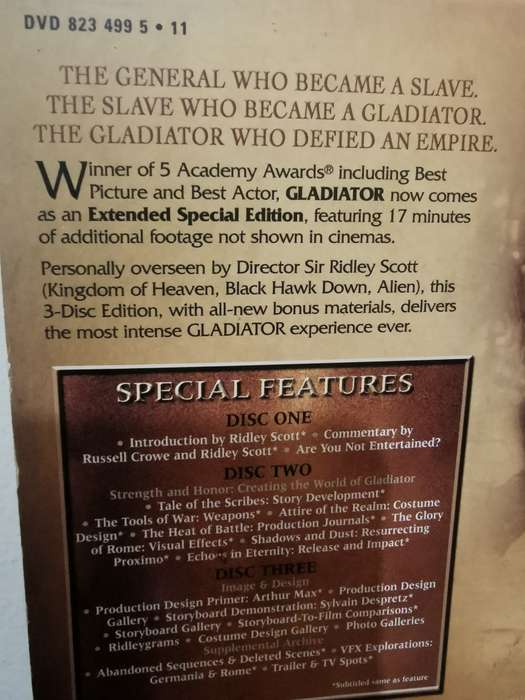 Special Edition 3-Disc DVD Box Set of Gladiator