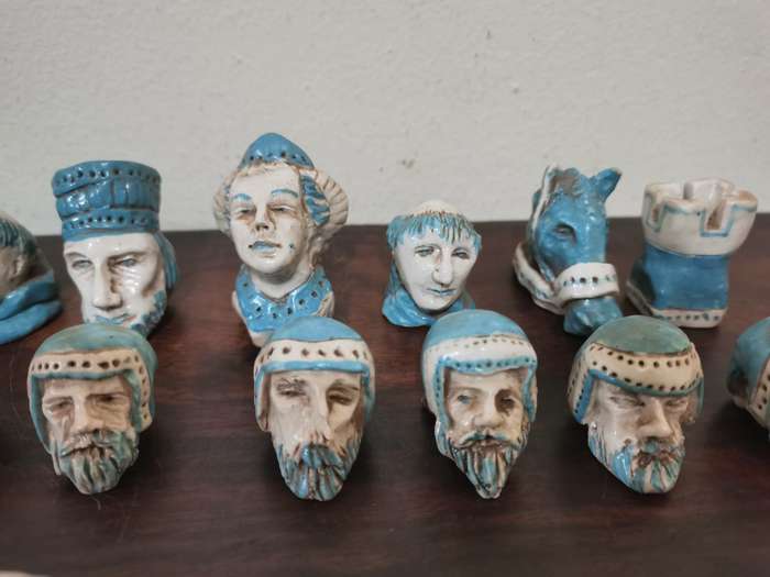 Unique One of a Kind Handmade Chess Piece Set