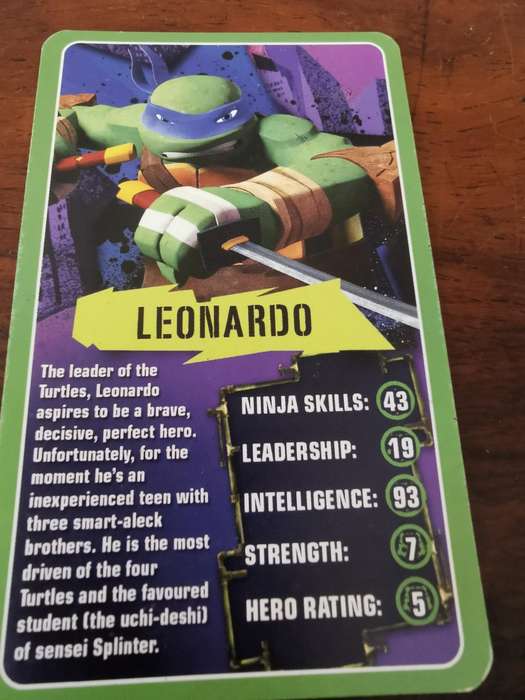 Teenage Mutant Ninja Turtles Top Trumps Deck