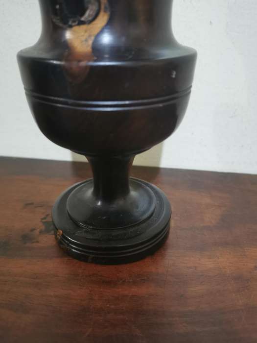 Beautifully Turned Antique Ebony Vase