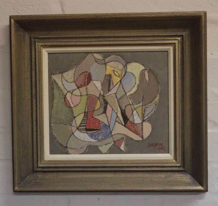 Gregoire Boonzaier, Pastel, 1989, "Ingevlegde vorms"