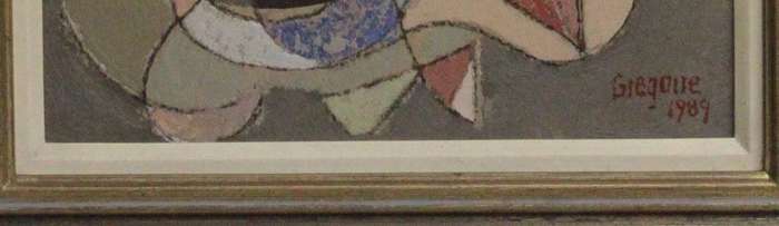Gregoire Boonzaier, Pastel, 1989, "Ingevlegde vorms"