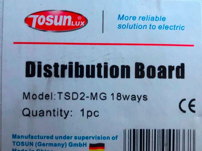 Solar AC DB board for 8KW inverter- breakers, changeover, pilot lights, R1 399
